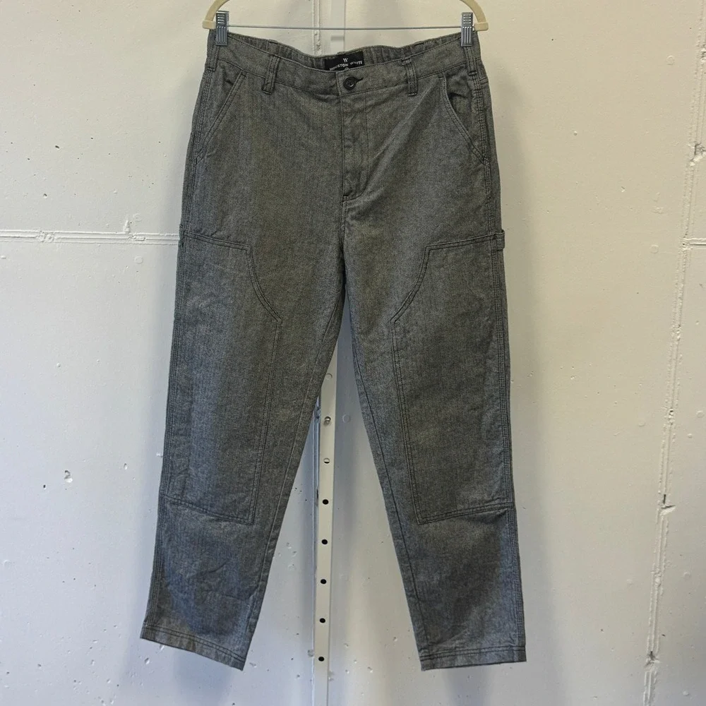 Houston White Adult Relaxed Chino Pants Midweight Cotton Herringbone Pattern Med